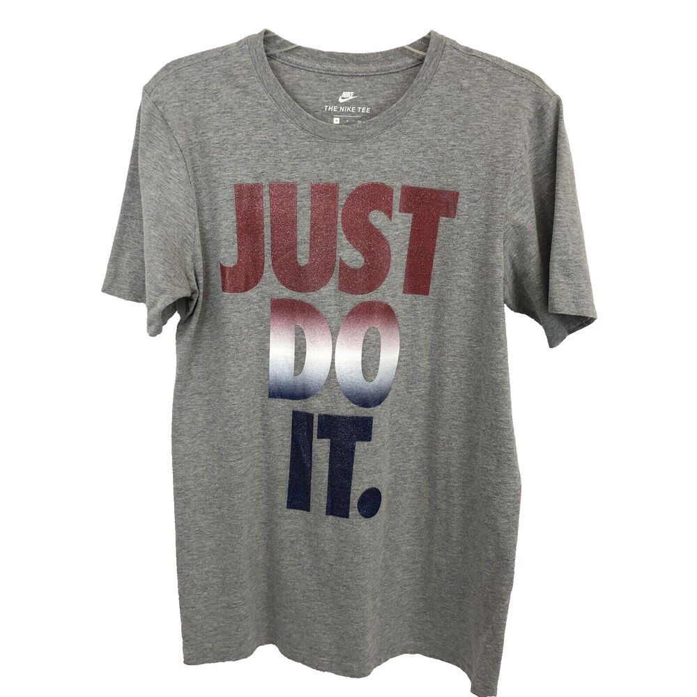 Nike Tee Just Do It Mens Small Graphic T-Shirt Sports Athletic Swoosh Logo S